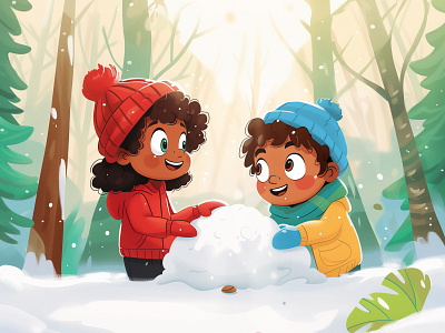 cute children story book illustration and cover bookart