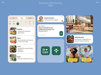 Daycare Monitoring App ai app care child daycare kid logo mobile school ui ux