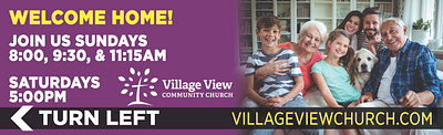 Village View Church Billboard billboard church non profit print