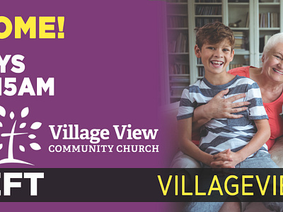 Village View Church Billboard billboard church non profit print