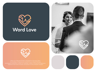 Word Love Logo Design brand guide brand identity brand kit branding design graphic design logo logo design logo inspiration logo inspirational professional logo wedding