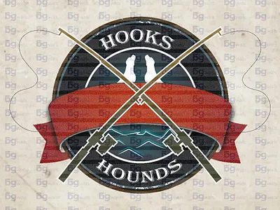 Hooks Hounds Logo graphic design logo