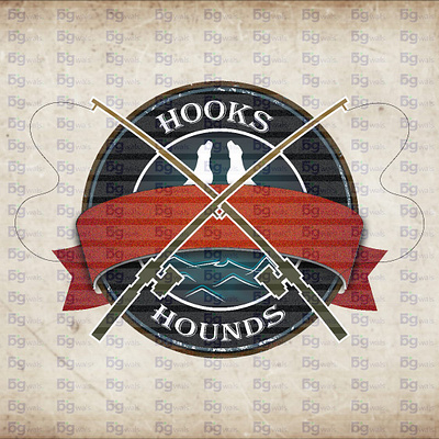 Hooks Hounds Logo graphic design logo