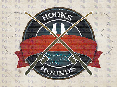 Hooks Hounds Logo graphic design logo