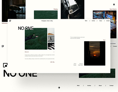 NO ONE - PROFESSIONAL PORTFOLIO TEMPLATE agency brand identity branding design ecommerce figma font graphic design illustration logo minimalism mockup modern portfolio studio typeface ui ux web web design