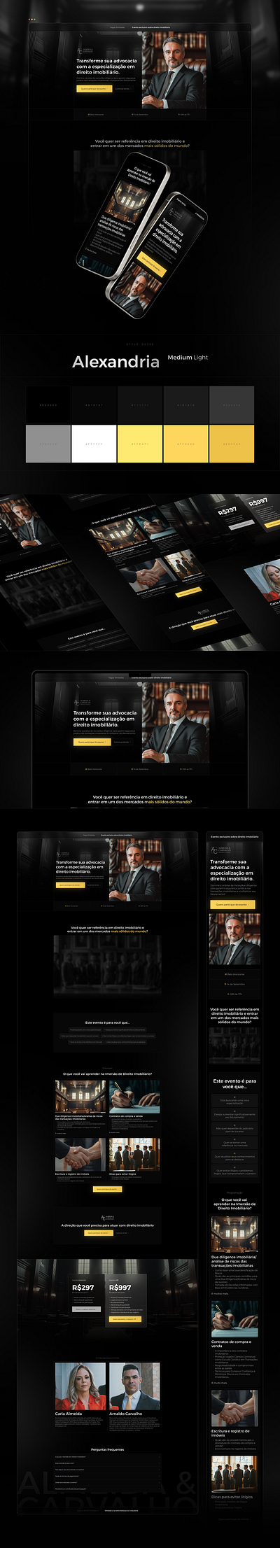 Almeida & Carvalho Advocacy // Landing page framer developer landing page mobile first ui design uiux uiux design web design website