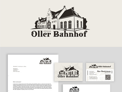 Logo & corporate identity for Oller Bahnhof a4 letterhead abstract logo art kovalenco brand identity branding business card corporate design creative logo custom logo design graphic design hand drawn logo illustration logo logotype symbolic logo vintage logo