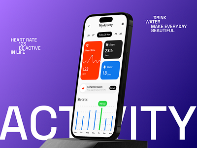 Health Tracking App analytic body tracker chart fitness halo lab health app health tracking medecine medical mobile mobile app patient physical activity rondesignlab running sajon telemedicine weight loss workout workout app