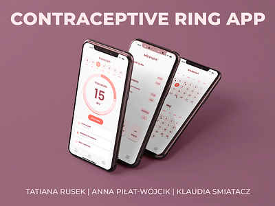 Contraceptive Ring App graphic design ui