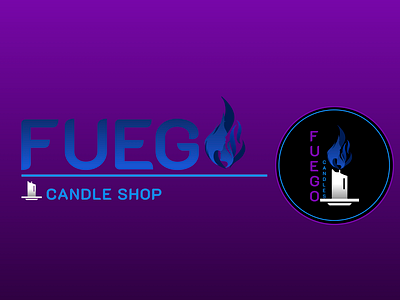 Fuego Candle shop branding graphic design logo