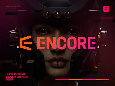 Encore Logo blockchain branding game graphic design logo nft shooter