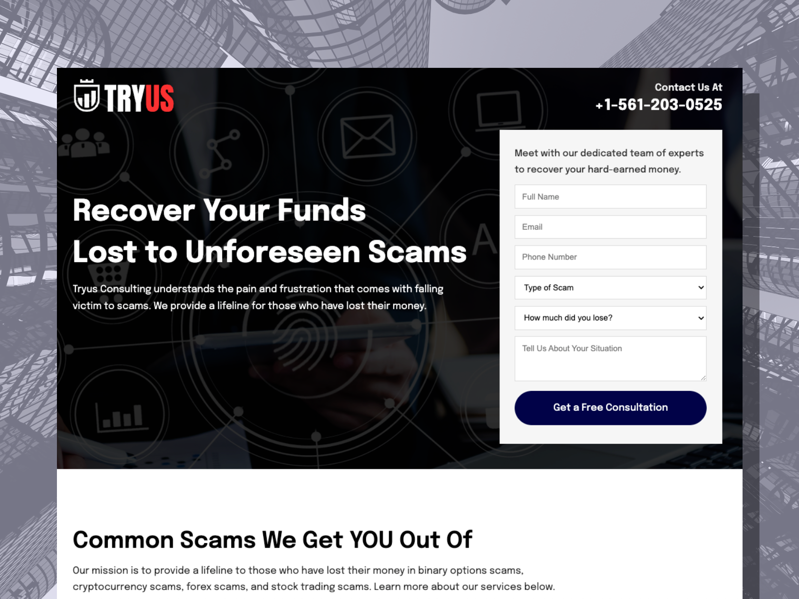 Tryus Consulting | Landing Page by Kyle Wedemeyer for Black Propeller