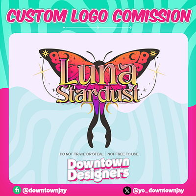 Luna Stardust Logo branding design graphic design illustration typography