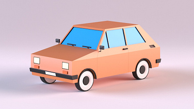 Cartoon low poly retro car 3d art artistic car cartoon download game get low lowpoly model old oldie poly retro squid stylized turbosquid unity vehicle