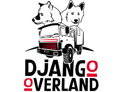 Logo Design for Django Overland – Adventure, Off-road & Vanlife abstract logo art kovalenco brand identity branding characters corporate logo creative logo design graphic design hand drawn logo illustration logo logo design logotype off road logo symbolic logo vanlife logo