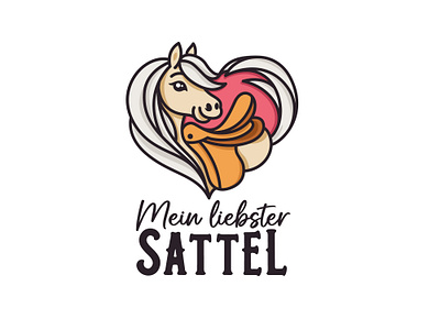 Logo Design for "Mein liebster Sattel" – English Saddle Sales animal logo design art kovalenco branding cartoon characters corporate design design emblem english saddle branding equestrian logo design graphic design horse logo illustration illustrative logo logo logotype luxury saddle branding pony logo design saddle logo symbol