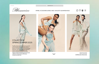 BLUMARINE SS25 branding fashion graphic design ui ux web design