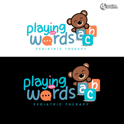 playing with words logo design.