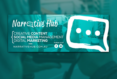 Narrative Hub ad banner branding cover design graphic design header post social media social media design