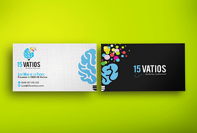 15 Vatios Business Card bc branding business card card design graphic design stationery