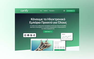 Cartify - Landing Page Design graphic design ui