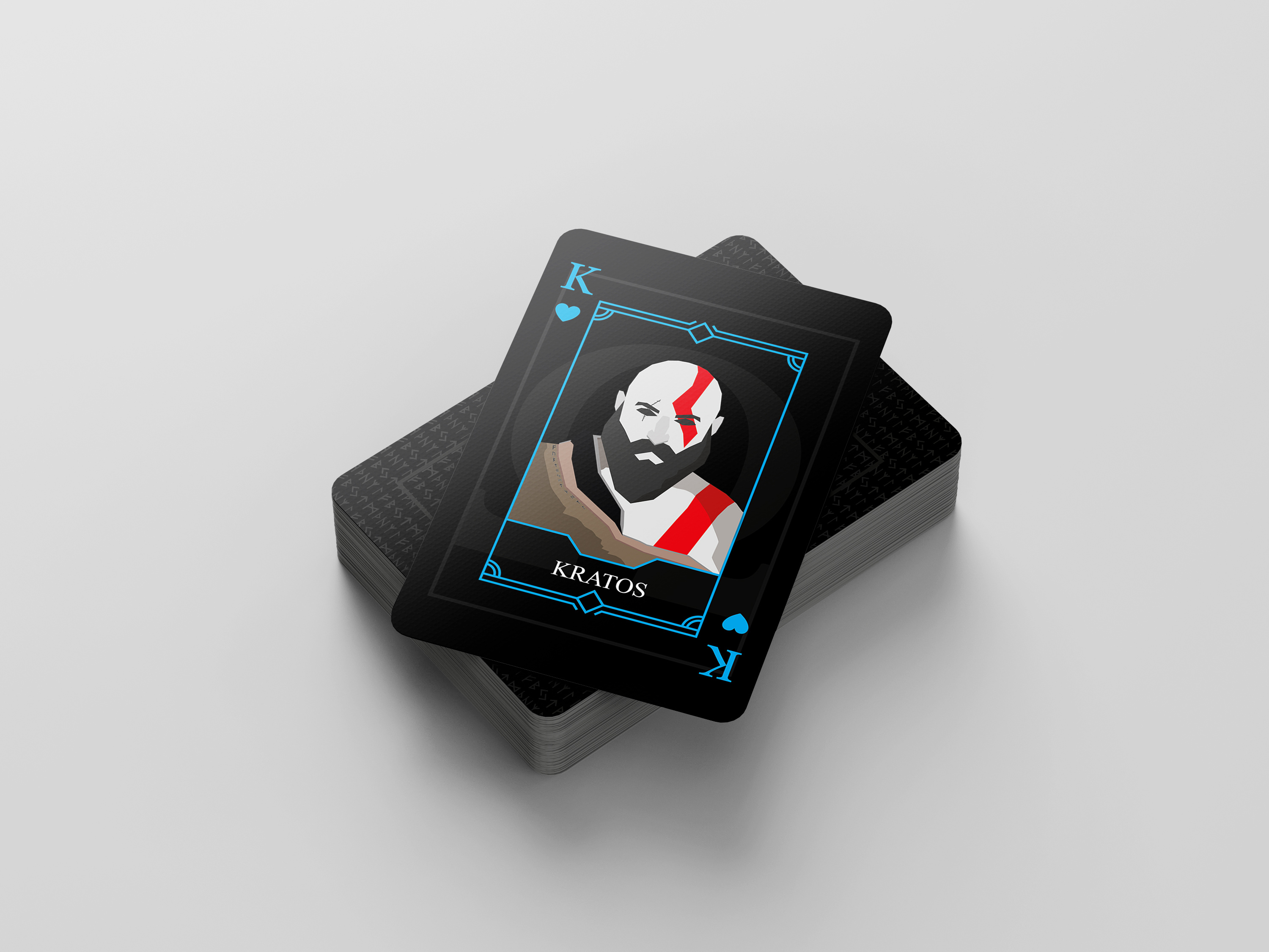 God of War - A Collectible Playing Card Deck carddeck carddesign collectorcards customcards epicdesign fanart freya gameaesthetics gameinspired gamingmerch geekculture godofwar godofwarfans illustratedcards kratos minimalistart moderndesign playingcards thor warriorcards