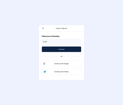 Randstip login ui user interface design