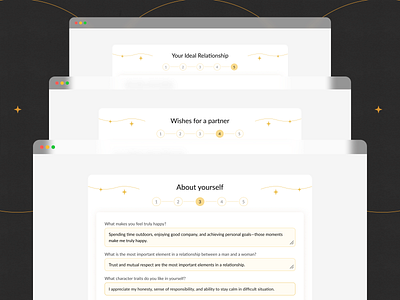 Dating Web App Profile Form Design dating app dating platform dating website figma design forms forms design minimalist design most popular design product design profile setup questionnaire sign up social project topwebappdesign ui user experience ux ux design web design website