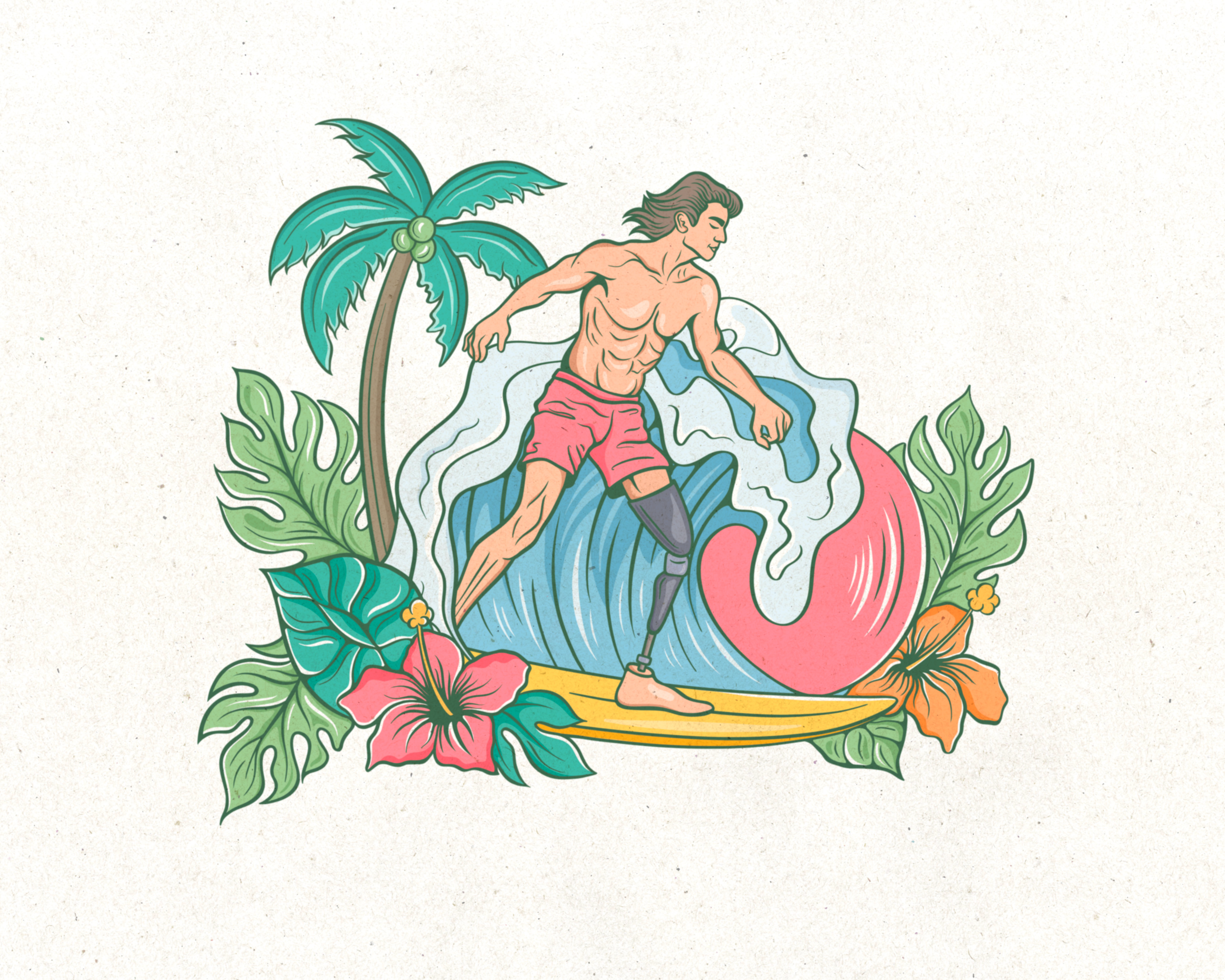 Example of Surf & Snowboard Illustrations, Designs