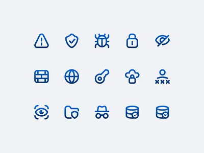 Security Icons icon icon set iconography icons illustration line icons product design ui web design