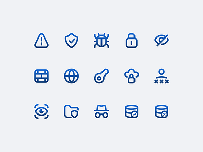 Security Icons icon icon set iconography icons illustration line icons product design ui web design