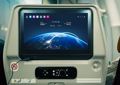 In-Flight Experience with Emirates' IFE System dashboard entertainment ife plane ui ui ux uidesign uiux