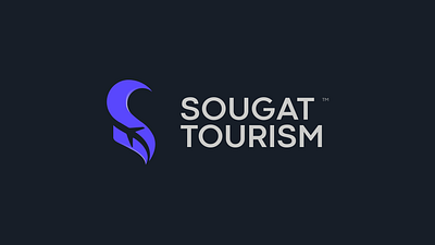 Tourism Company Logo Dark Style 3d animation branding graphic design logo ui