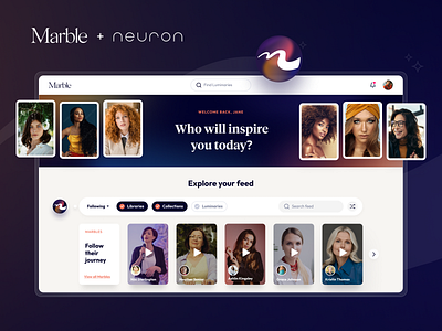 Marble - UX/UI Design interface neuron portfolio product design social media storytelling ui ui design user experience ux ux design web app