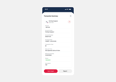 Transaction Summary - Mobile design fintech transaction summary ui ui design ux ux design