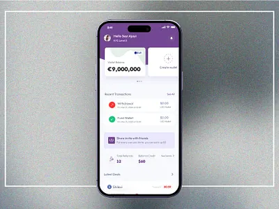 Wallet Mobile App bank design figma fintech mobile design user interface wallet