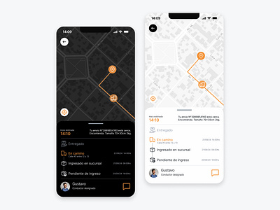 Delivery Tracker app correo delivery mobile service design club ui camp ui camp w24