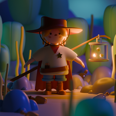 Little Sherriff 3d animation branding character design graphic design illustration stylized