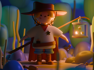 Little Sherriff 3d animation branding character design graphic design illustration stylized