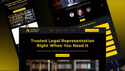 Law firm website design - Landing page attorny landingpage law llb mordern ui uiux user interface ux web website