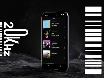 20kHz - Vynil Scanner App app branding logo music ui