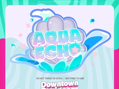 Aqua Echo Logo branding design graphic design illustration typography