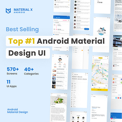 Material Design UI Template android android te android ui graphic design material design materialdesign mobile ui ui ux design