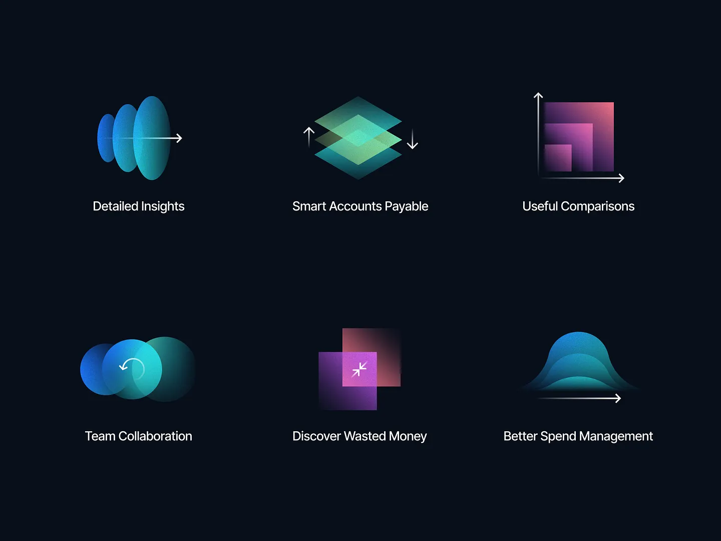 Modern Abstract Gradient Icons for Accounting Websites