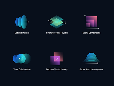 Abstract Gradient Icons abstract accounting business gradient icon icon set iconography illustration modern simple