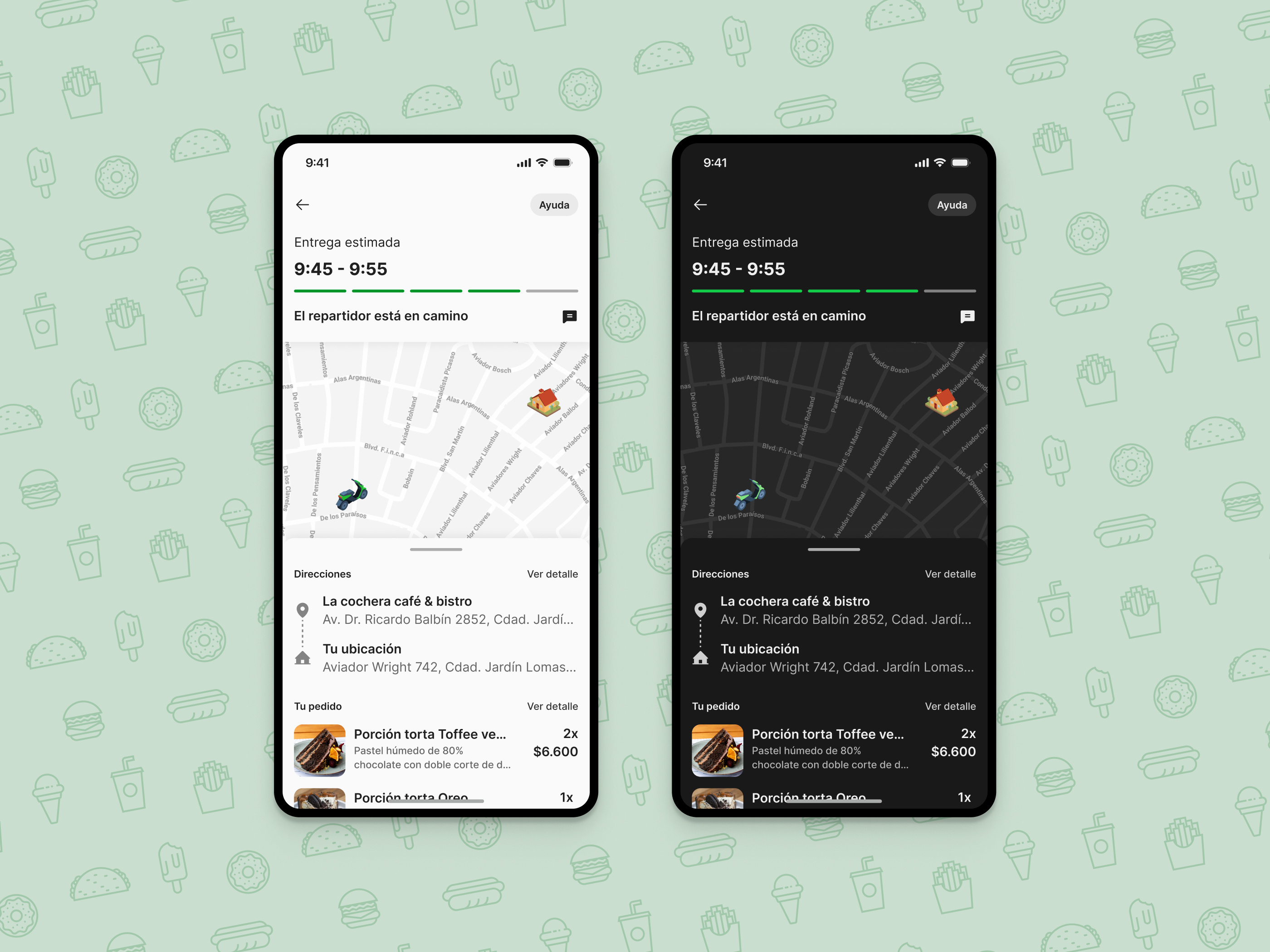 Delivery tracker app challenge delivery drinks eat food mobile order service service design club tracker ui ui camp ui camp w24 ux