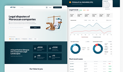 Litigo Redesign clean design desktop legal minimal ui