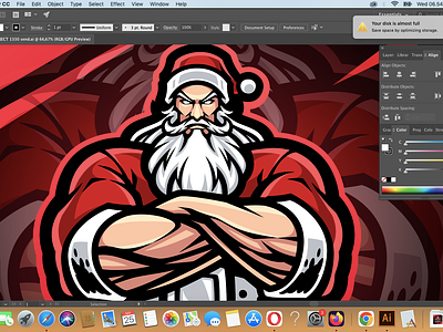 Santa Esport Mascot Logo Design christmas desember man new year santa