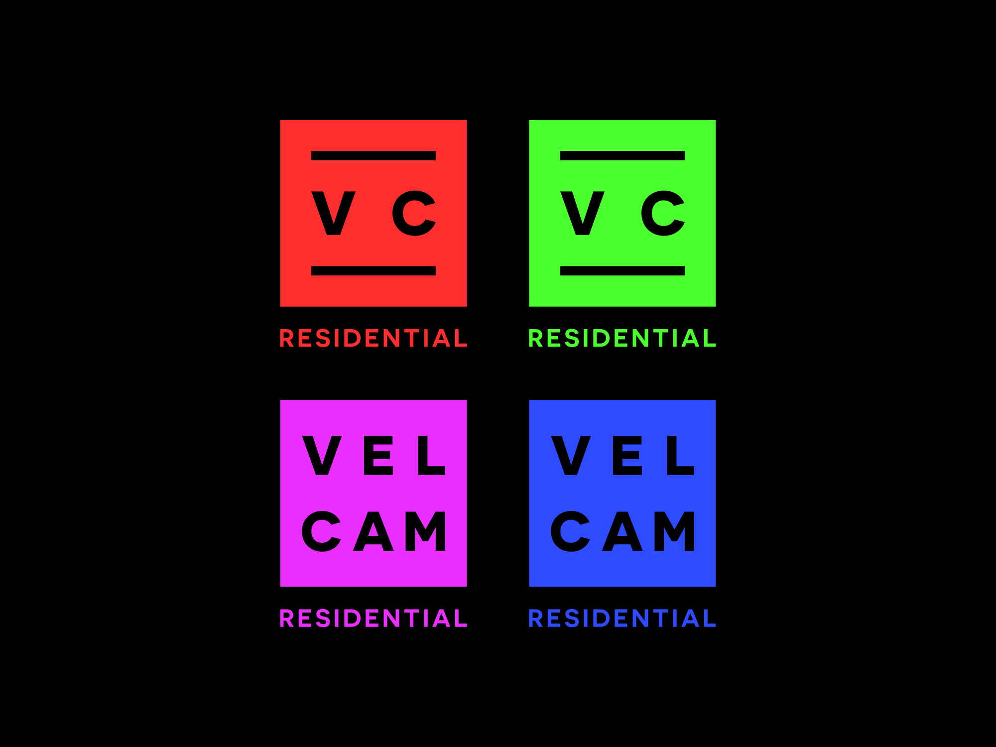 Velcam Logo brand brand identity branding identity logo logo mark logotype minimal monogram real estate real estate company real estate logo realestate realestate logo simple text logo type logo typography visual identity wordmark