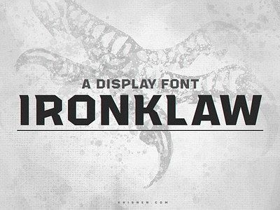 IRONKLAW - A DISPLAY FONT branding display fonts fonts graphic design type typeface